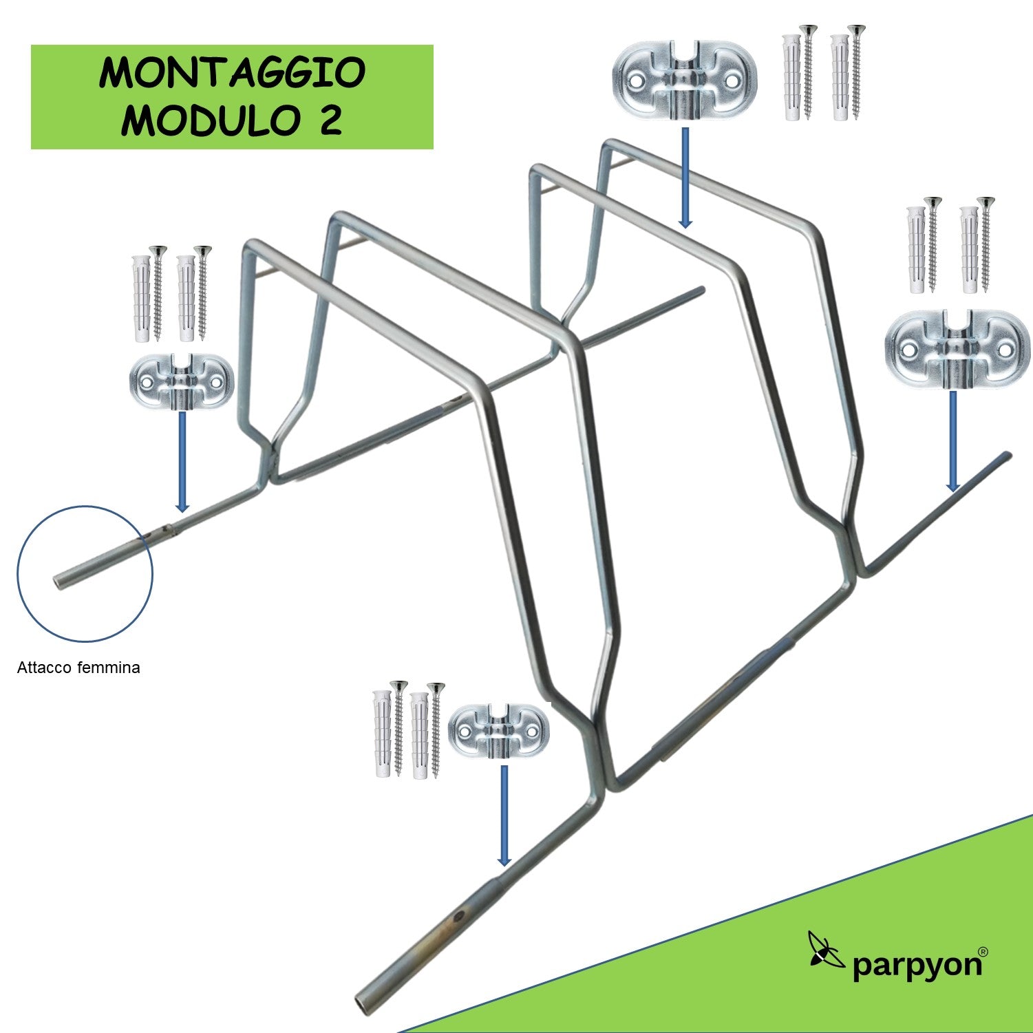 Porta biciclette da terra n. 2 rastrelliera biciclette, porta bici falenashop.myshopify.com