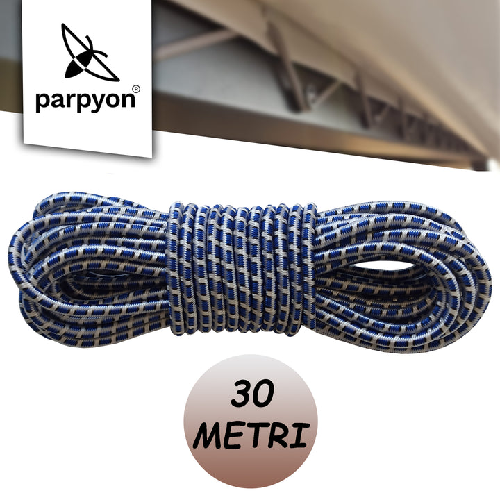 Corda elastica per teloni ideale come cinghia di fissaggio, elastici portapacchi, corde elastiche con Ganci