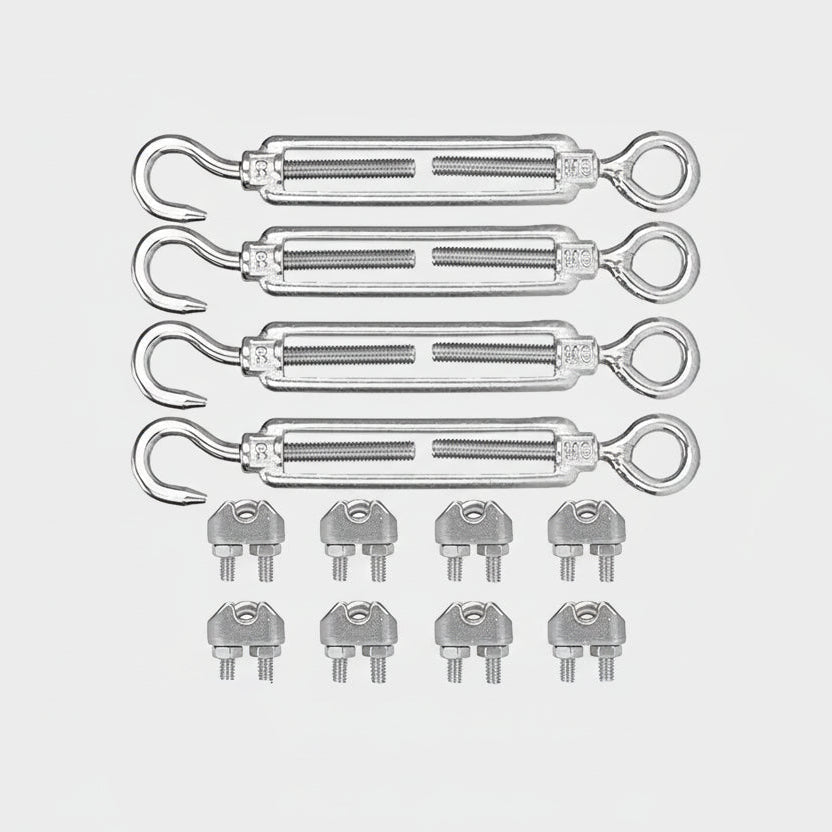 Morsetti e Tenditori per Filo per stendere il bucato da esterno kit serracavo per filo in Acciaio falenashop.myshopify.com