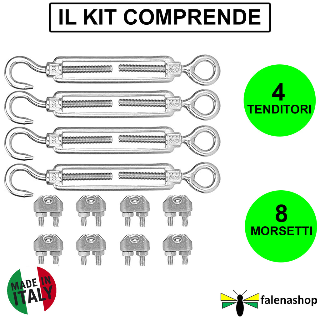 Morsetto-tenditore per cavi da stendere TENDIL 4 pz - Matteoda La