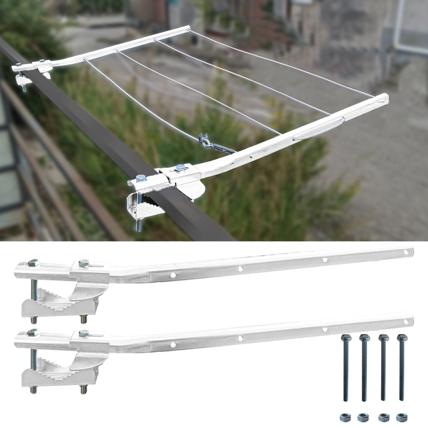 Bracci Stendibiancheria da balcone esterno bianco #colore_bianco
