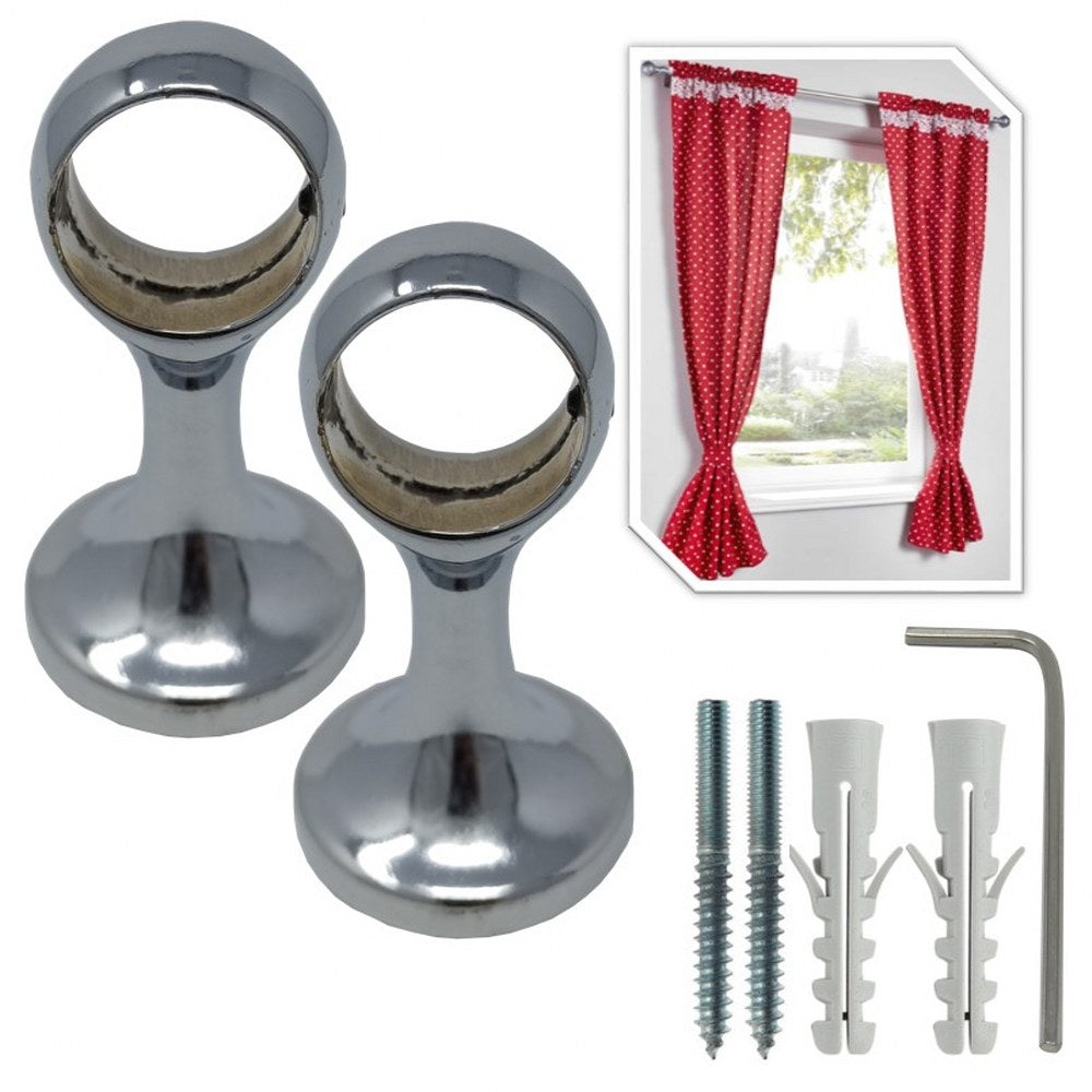 Supporti per bastoni tende in Metallo, 2pz. + viti e tasselli falenashop.myshopify.com