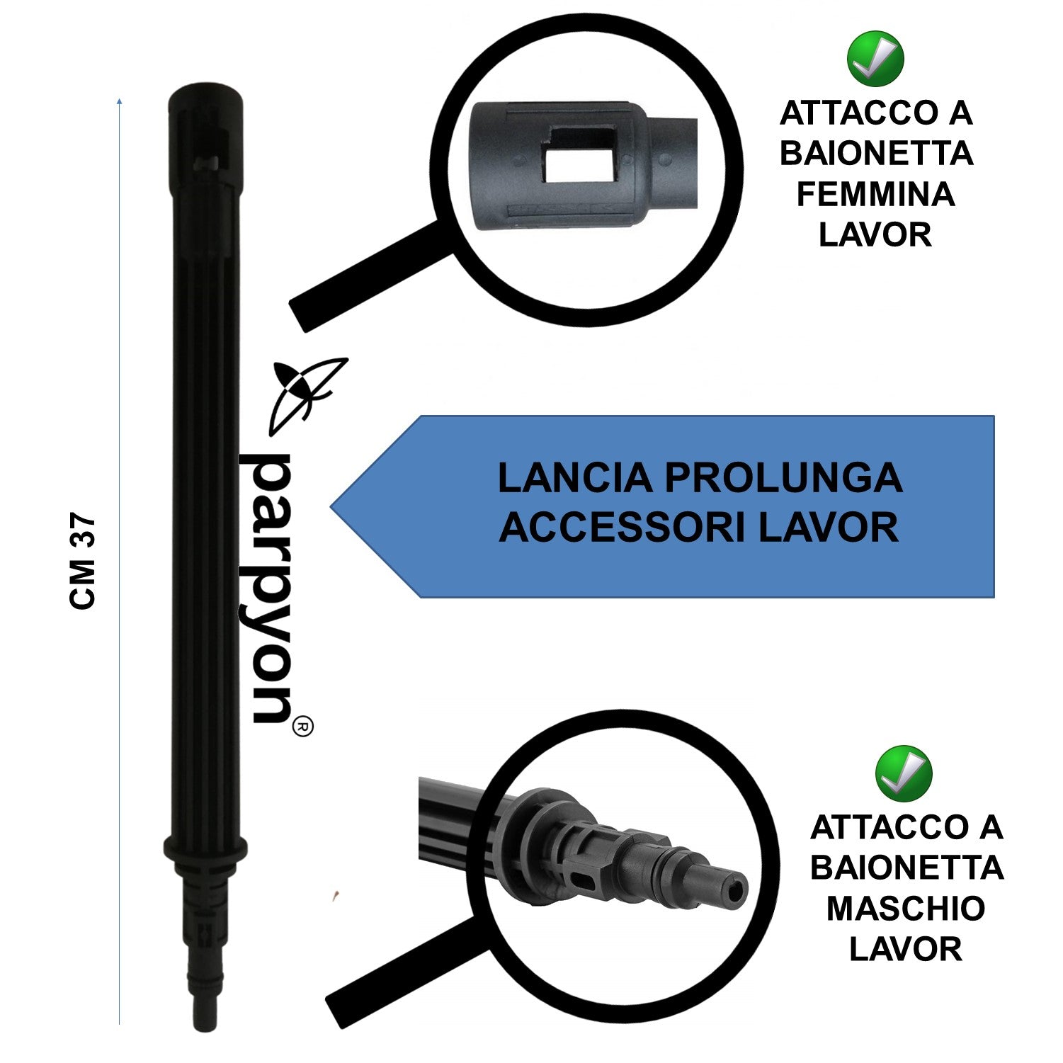 Lancia prolunga idropulitrice accessori e ricambi lavorwash falenashop.myshopify.com