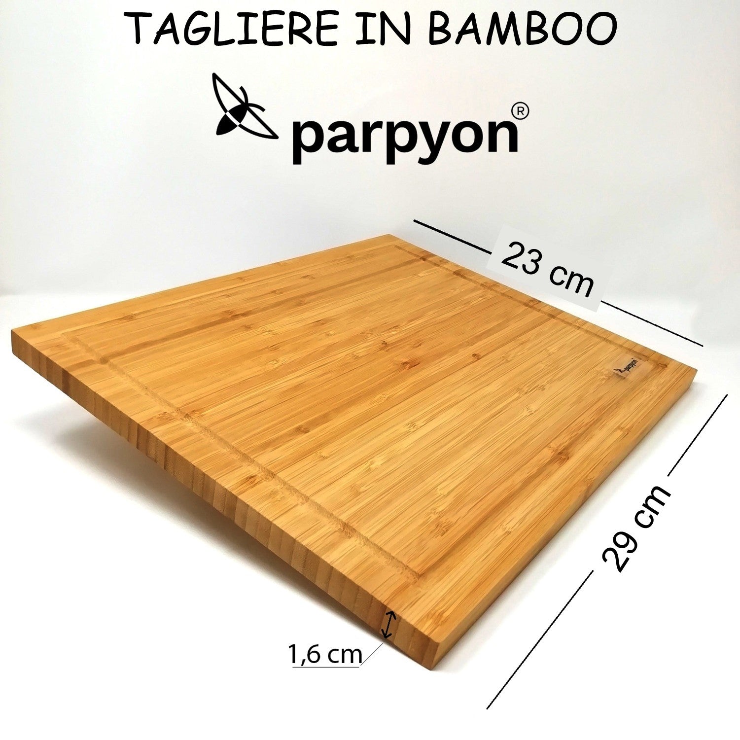 Tagliere da Cucina Legno Tagliere Bamboo Massiccio con scanalatura