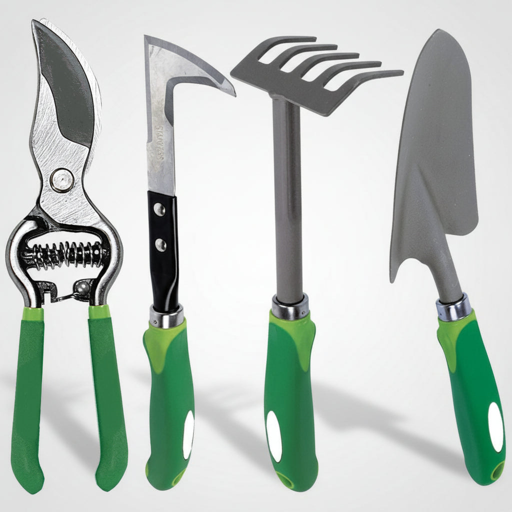 Set Giardino 4PZ Kit giardinaggio, Forbici, rastrello, paletta, estirpatore falenashop.myshopify.com