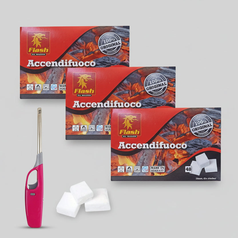 Accendifuoco 144pz Accendi carbone barbecue + Accendigas falenashop.myshopify.com