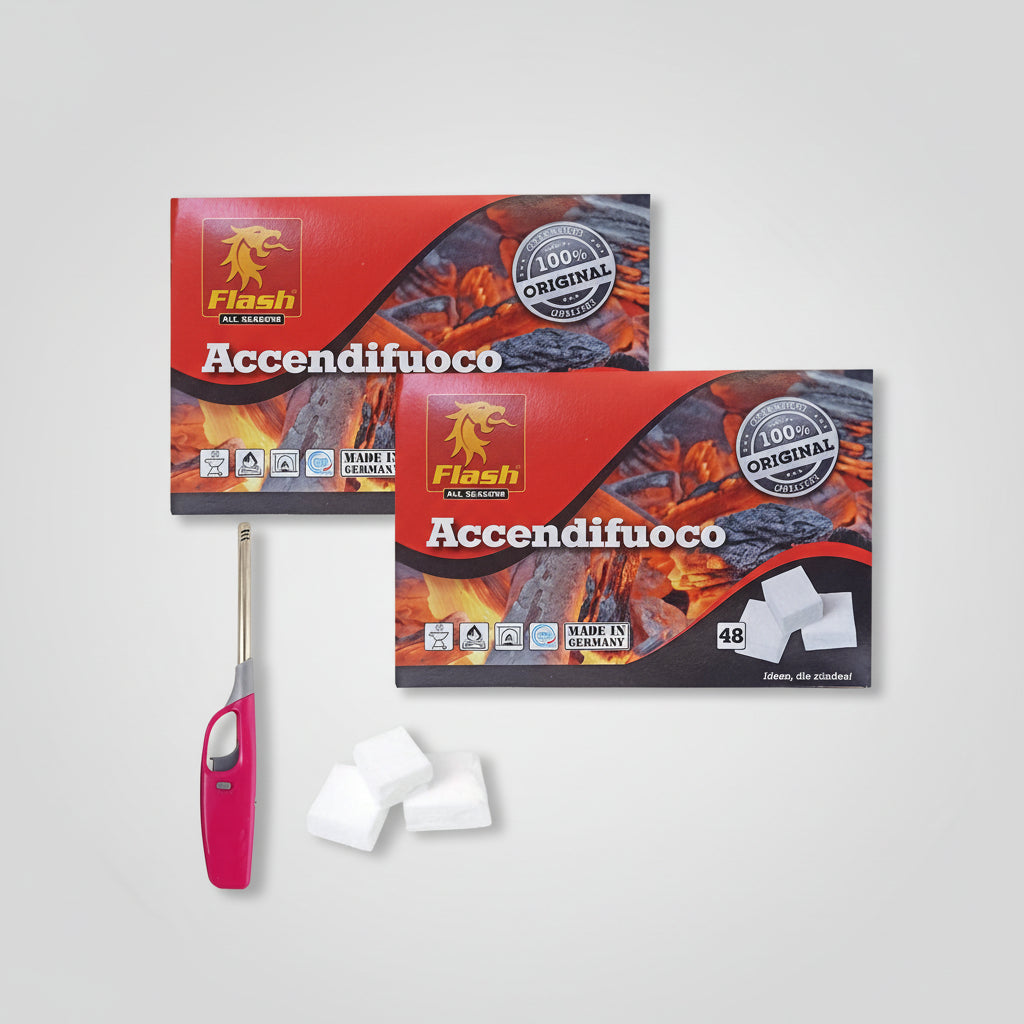 Accendifuoco 96pz Accendi carbonella Barbecue + Accendigas omaggio falenashop.myshopify.com