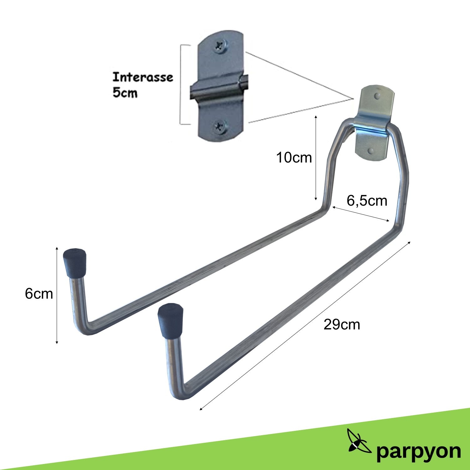 Parpyon® 2 ganci doppi da muro ganci per garage porta attrezzi da pare –  falenashop