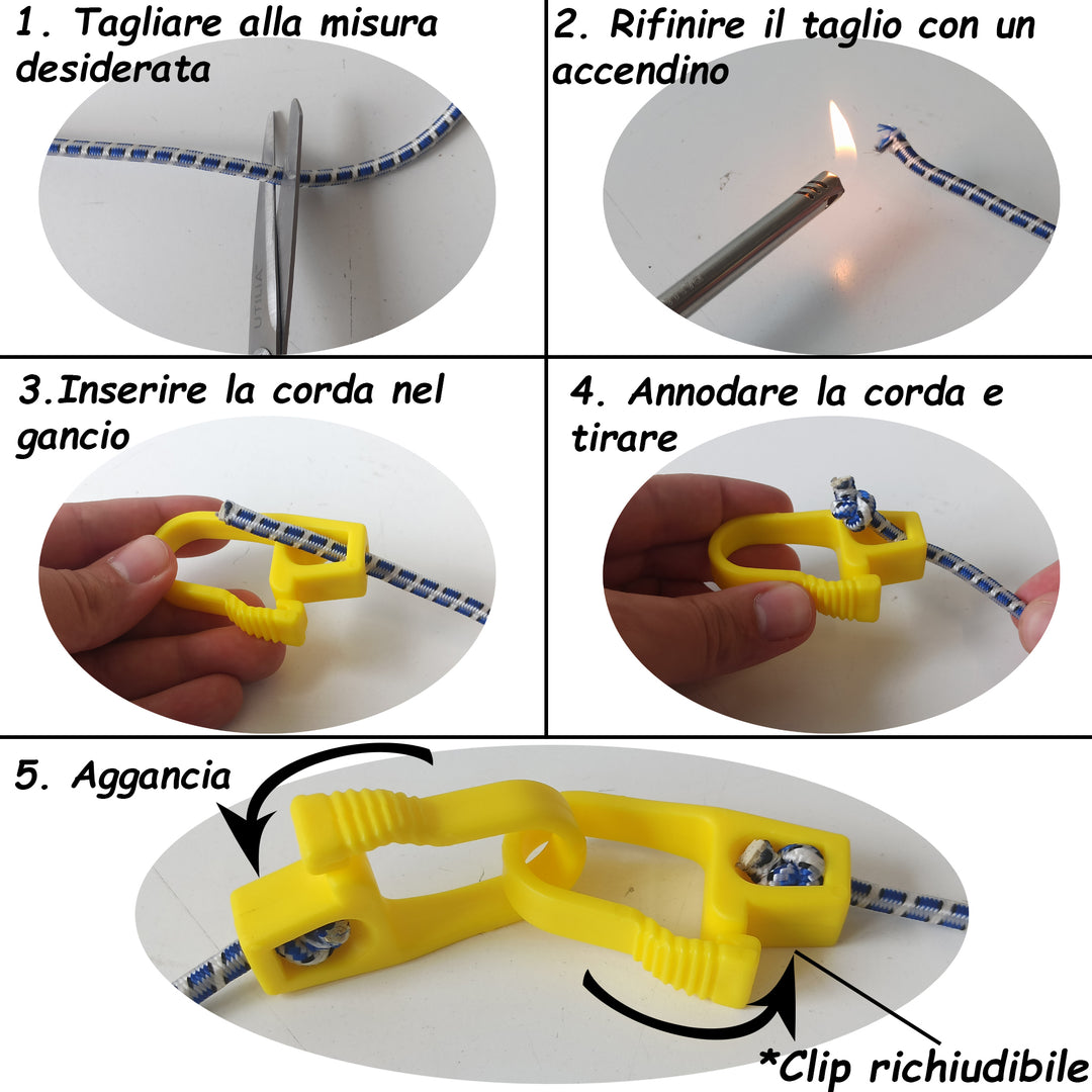 Neikafan 12 Pz Corda Elastica Con Gancio Ini Cavi Elastici Con 2 Ganci Elastici Con Ganci - Foto 7