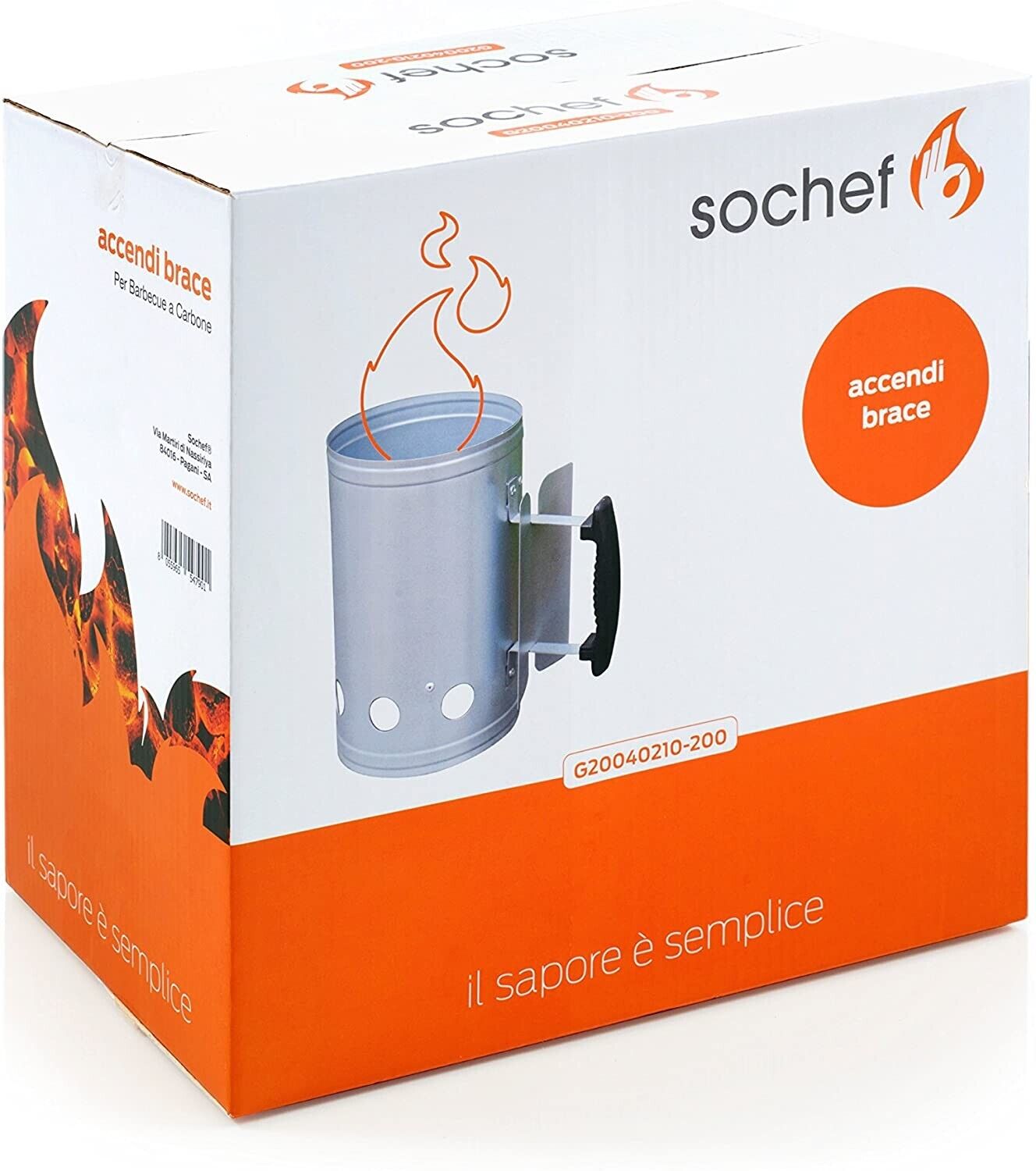 Ciminiera Carbonella Accendi carbone Barbecue falenashop.myshopify.com