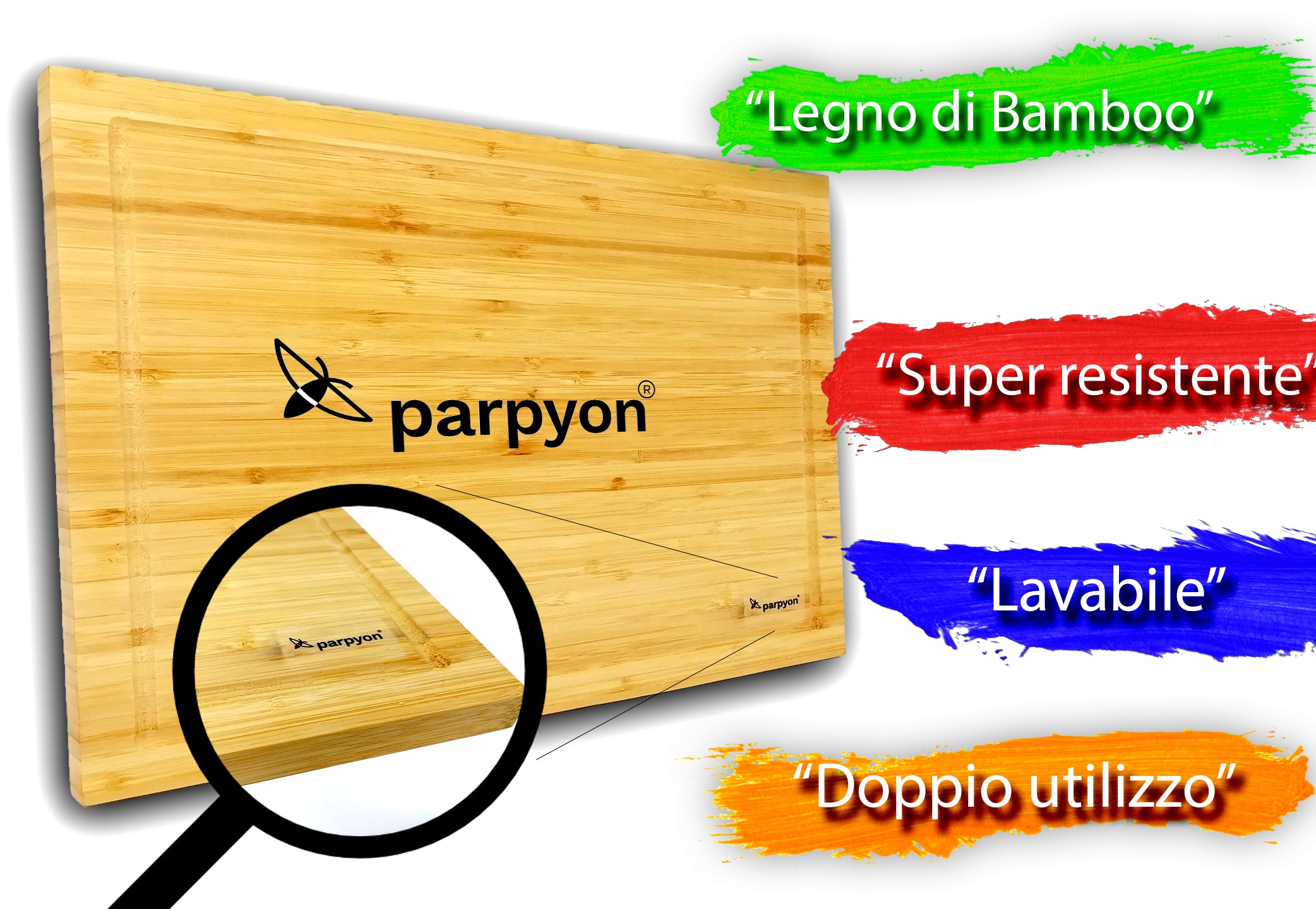 Tagliere da cucina in legno di Bamboo -Promo 2pz – falenashop